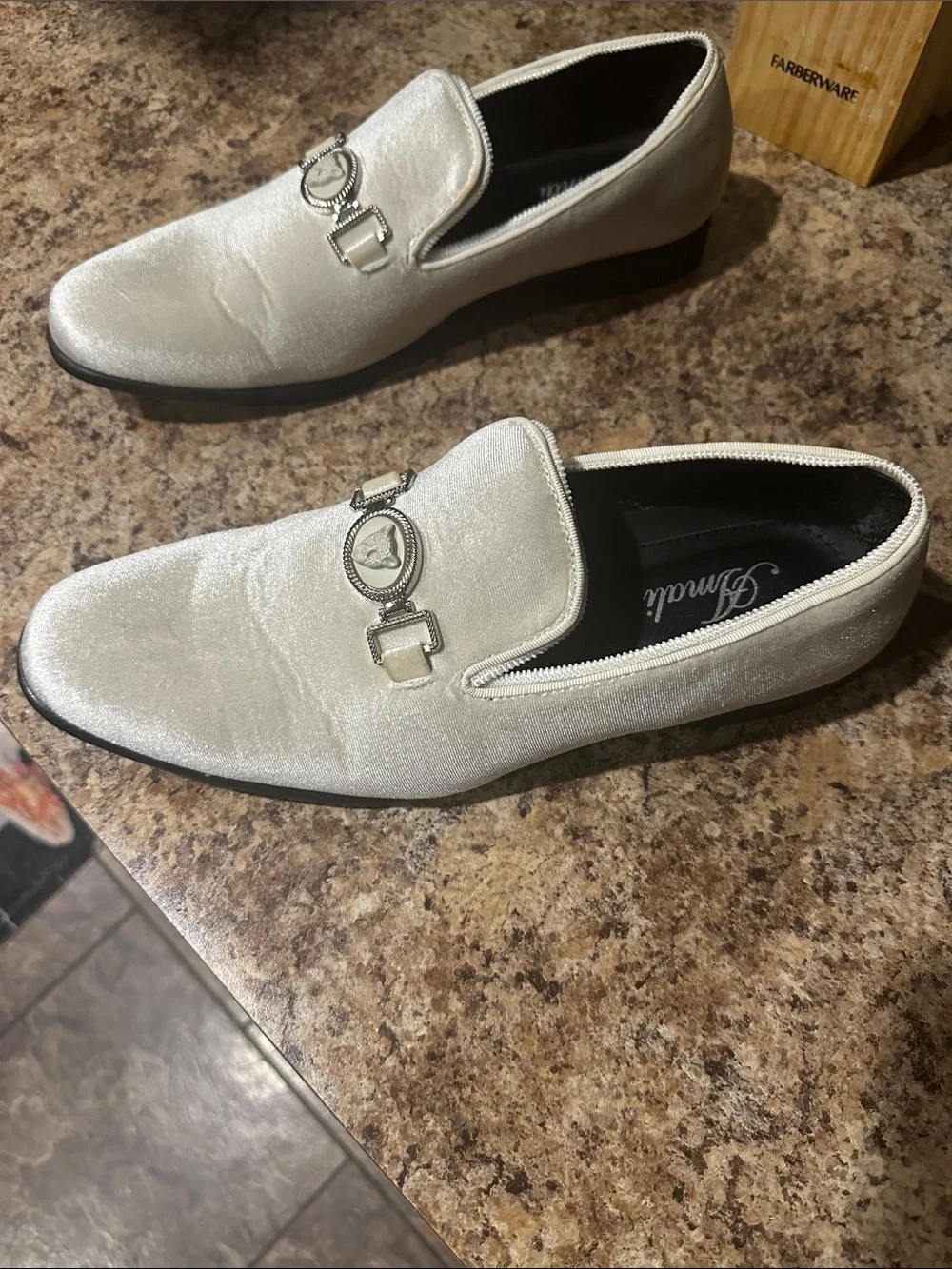 Amalfi Men’s Silver Metallic Slip-On Loafers